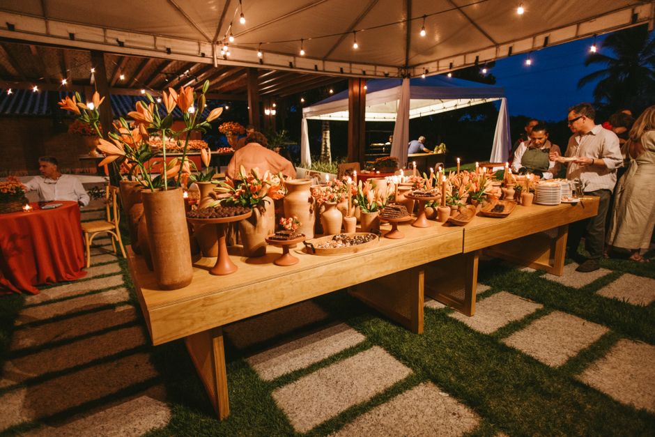 Table de reception aux chandelles